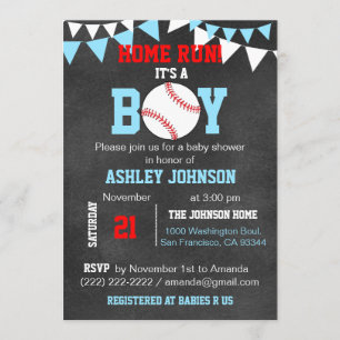 Invitaciones únicas para bañadores de beisbol Blue