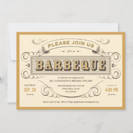 Invitaciones únicas para barbacoas antiguas