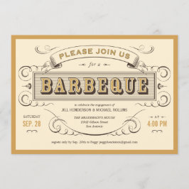 Invitaciones únicas para barbacoas antiguas