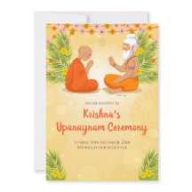 Invitaciones Upanayanam y Tarjetas de Invitación p