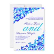 Invitaciones verde azuladas de la boda del azul