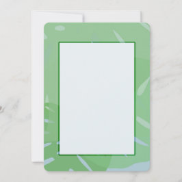 Invitaciones verdes abstractas de Monstera