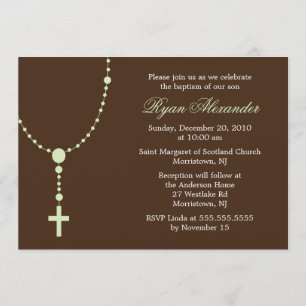 Invitaciones verdes del rosario
