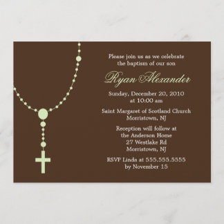 Invitaciones verdes del rosario