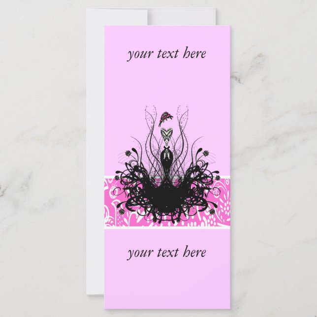 Invitaciones, volantes y Pegatinas de la Moda Diva (Anverso)