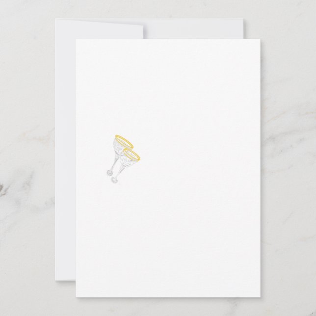 Invitaciones y anuncios :  Copas de champán (Anverso)