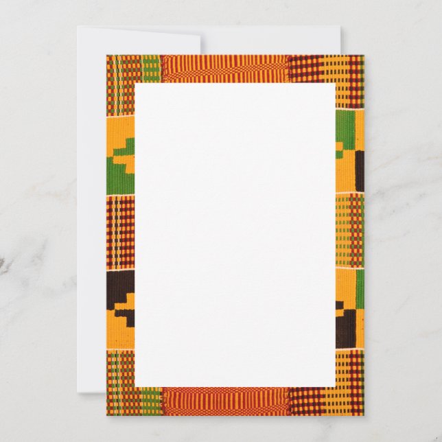 Invitaciones y Anuncios de Impresión Africana (Anverso)