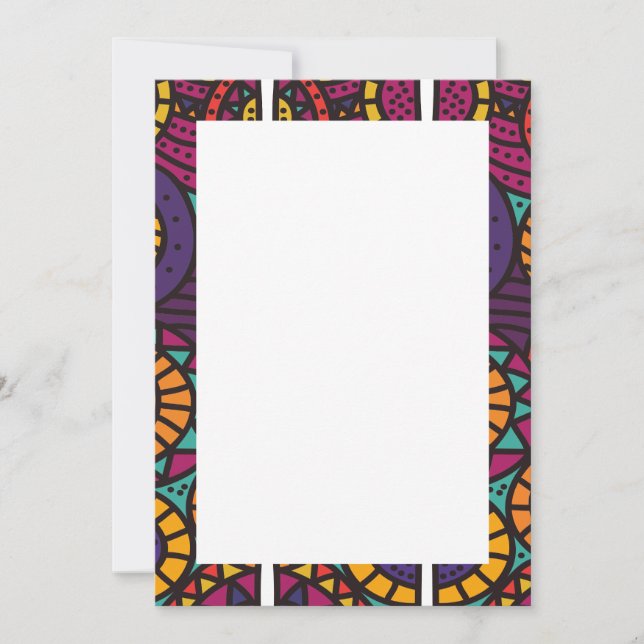 Invitaciones y Invitaciones para la impresión afri (Anverso)