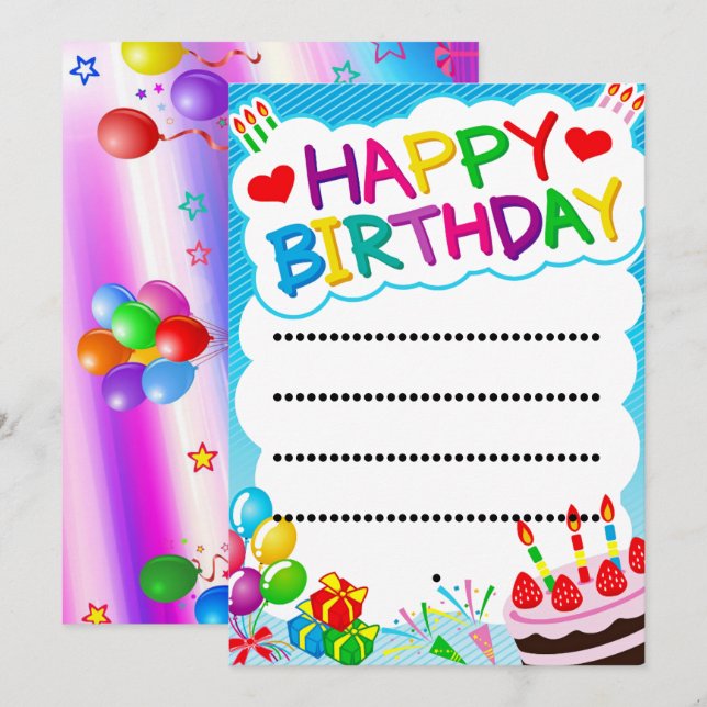 invitaciones y invitaciones para todos sus eventos (Anverso / Reverso)