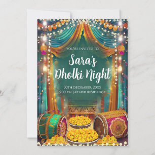 Invitaciones y Mehndi de los musulmanes Dholki