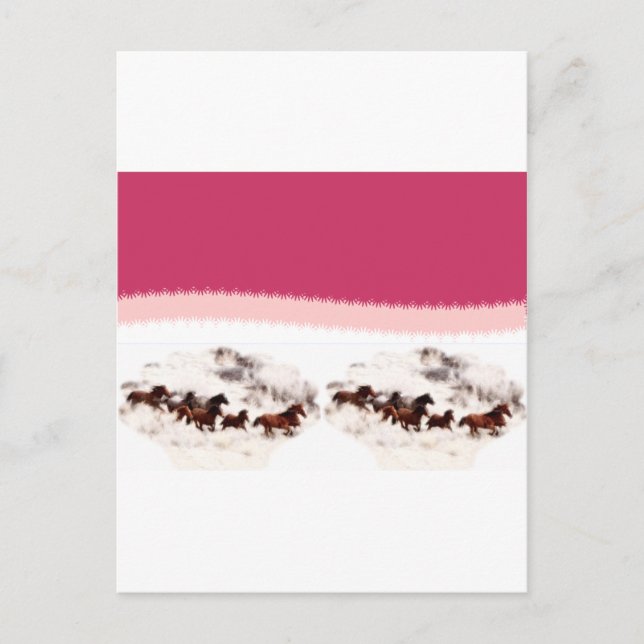 Invitaciones y tarjetas de cumpleaños de caballos  (Anverso)