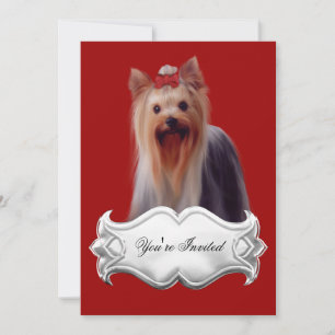 Invitaciones Yorkshire terrier Cachorros Perros Ro