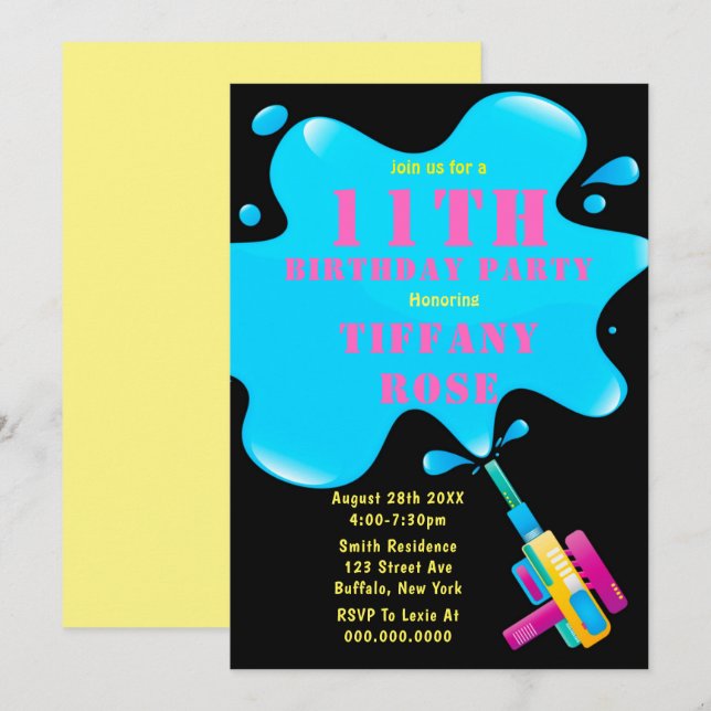 Invitan a Chica del partido 11 de cumpleaños por g (Anverso / Reverso)