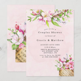 Invitan a duchas de parejas de música con flores d