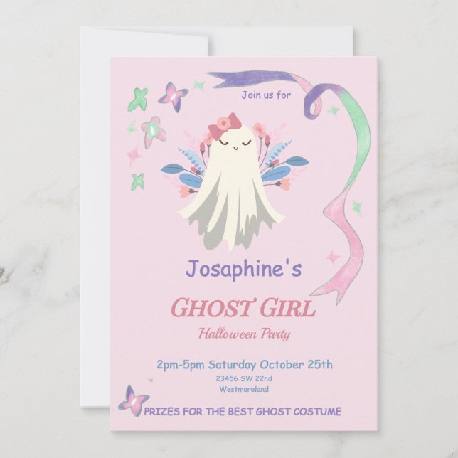 Invitan a la animada fiesta de Chica de Fantasma P (Anverso)