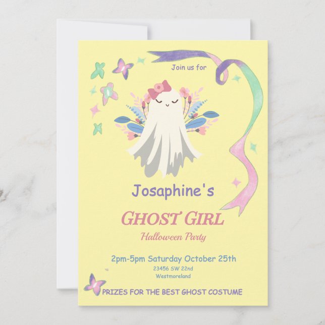 Invitan a la animada fiesta de Chica de Fantasma P (Anverso)