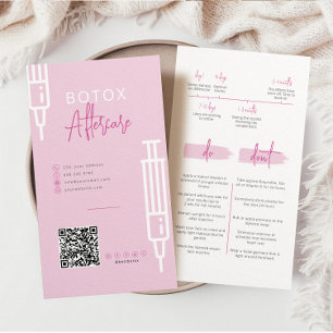 Inyecciones de Botox Después de la tarjeta de aten