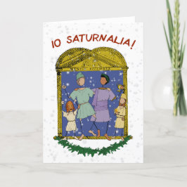 ¡Io Saturnalia! Tarjeta de felicitaciones festivas