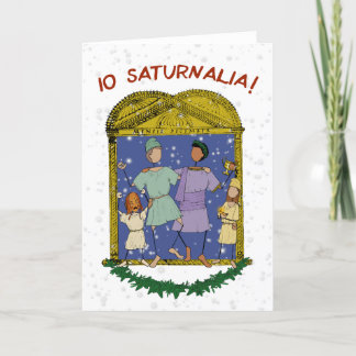 ¡Io Saturnalia! Tarjeta de felicitaciones festivas
