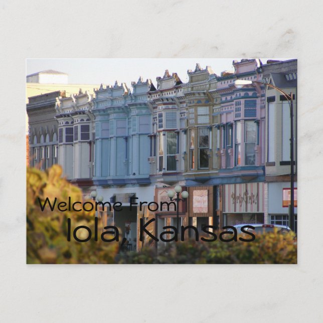Iola, postal de Kansas (Anverso)