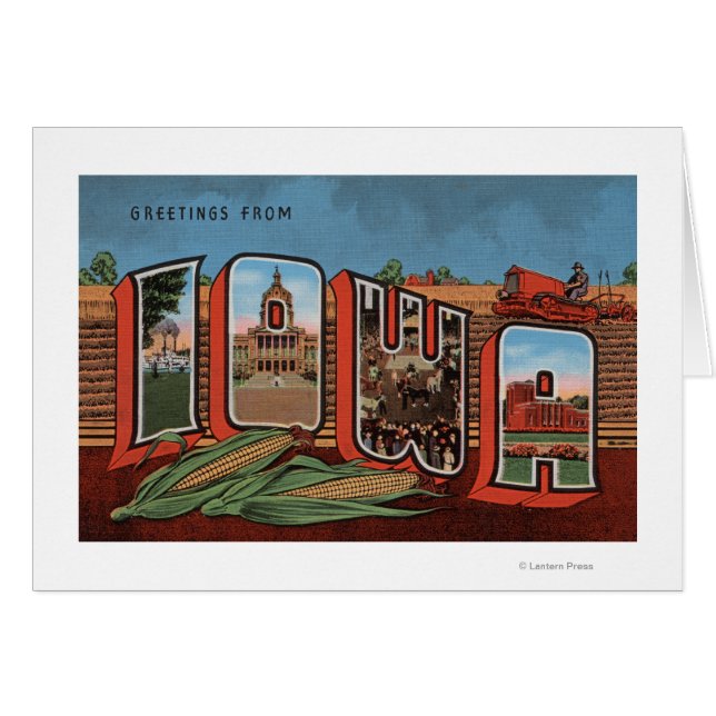 Iowa (Cornfields & Corn) - Escenas de letras grand (Anverso (Horizontal))