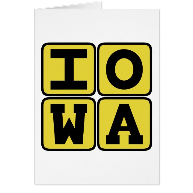 IOWA Estado Iowan Hawkeye Des Moines Cedar Rapids (Frente)