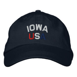 Iowa Estados Unidos bordó Gorra azul de la marina