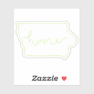 Iowa "Home" Pegatina