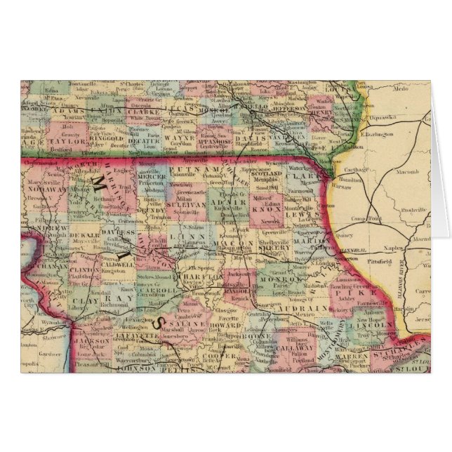 Iowa, Mapa de Missouri por Mitchell (Anverso (Horizontal))