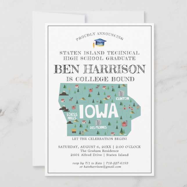 Iowa | Partido de Graduación Vinculado a la Univer (Anverso)