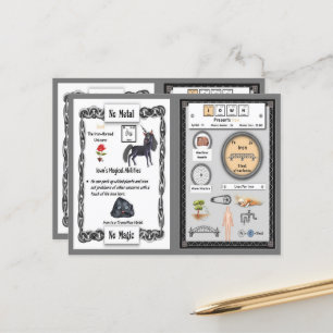 Iown - Tarjeta De Juego De Unicornio De Hierro