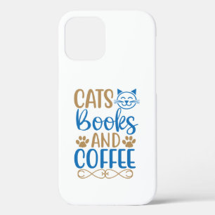 iPhone 12 Gatos, Libros y Café Fundas