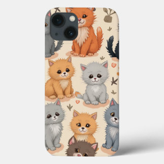 iPhone 13 Fundas Cute kitten patrón