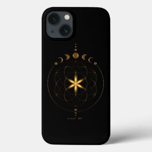iPhone 13 Fundas Geometría sagrada, flor de la vid