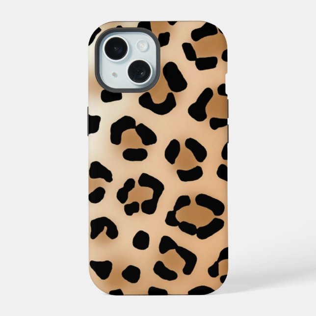 iPhone 15 estampado con leopardo (Reverso )