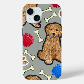 iPhone 15 funda Heavy Duty Goldendoodle