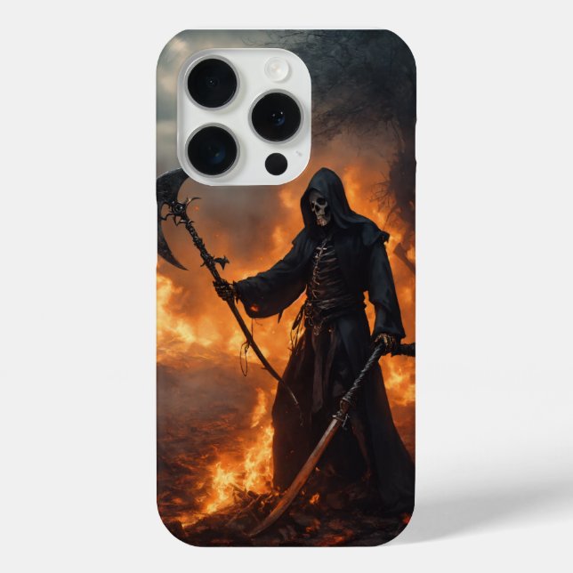 iPhone 15 Pro Funda con diseño Metalizado de muert (Reverso )