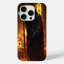 iPhone 15 Pro Funda con muerte arte Metalizado