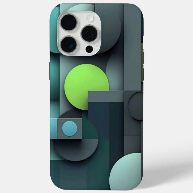 iPhone 15 pro max funda negro y verde (Reverso )