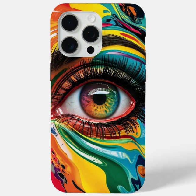 iPhone 15 pro max ojos fundas y pintura facial (Reverso )