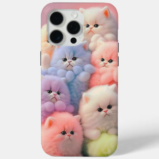 iPhone 15Pro Max funda teddy gatos coloridos