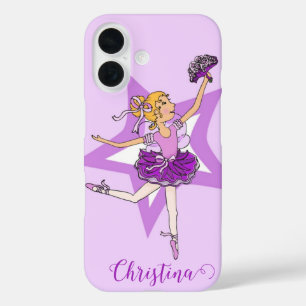 iPhone 16 Chica bailarina funda rubio morado