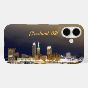 iPhone 16 Cleveland, Funda del Skyline nocturno de Ohio