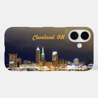 iPhone 16 Cleveland, Funda del Skyline nocturno de Ohio