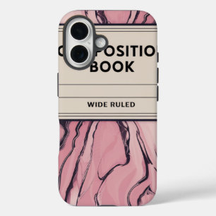 iPhone 16 Composición retro Estilo de bloc de notas Funda de