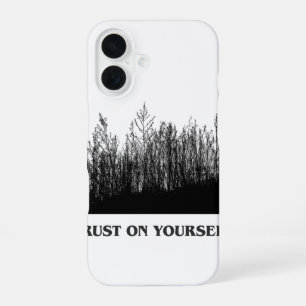 iPhone 16 "Confía en ti mismo" Funda para teléfono con silue