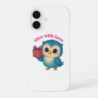 iPhone 16 Dar con amor - Mensaje de corazón Funda para iPhon