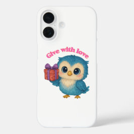 iPhone 16 Dar con amor - Mensaje de corazón Funda para iPhon