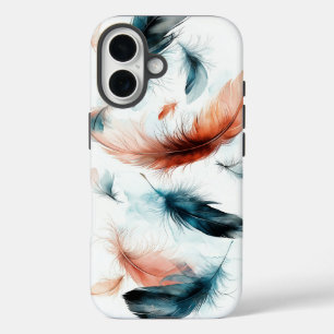 iPhone 16 Dream Watercolor Feather Funda