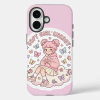 Energía de niña suave Kawaii linda funda de teléfo